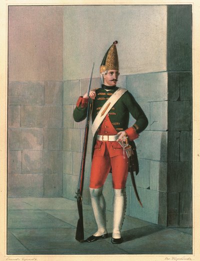 Grenadier des Ismailowsky-Regiments 1762, Ende 1830er von Boris Artemyevich Chorikov