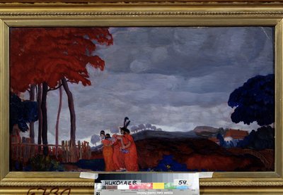 Der Kummer des Mädchens von Boris Dmitrievich Grigoriev