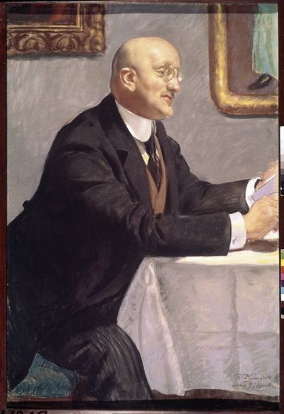 Porträt des Künstlers Igor Grabar von Boris Mikhailovich Kustodiev