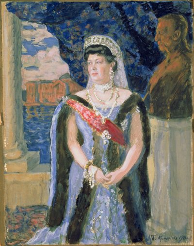 Porträt der Großherzogin Maria Pawlowna, 1911 von Boris Mikhailovich Kustodiev