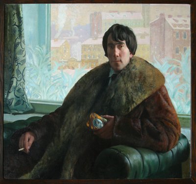 Porträt des Bildhauers und Architekten Isidor Zolotarevsky 1885-1961, 1922 von Boris Mikhailovich Kustodiev