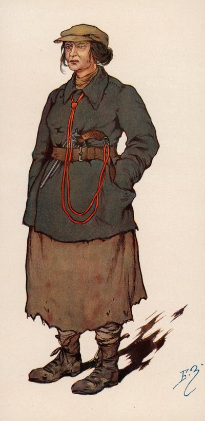 Agentin der Tscheka, der sowjetischen Geheimpolizei nach der Russischen Revolution von Boris Vasilievich Zvorykin