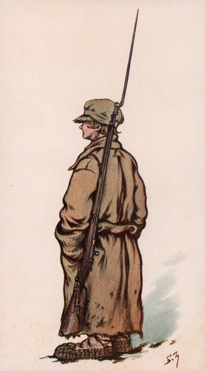 Junger Soldat der Roten Armee, Russischer Bürgerkrieg von Boris Vasilievich Zvorykin