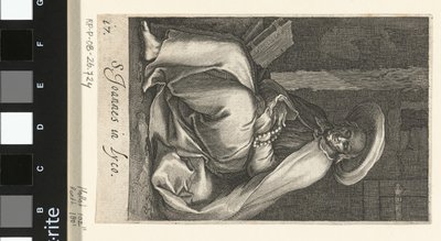 Heiliger Johannes von Lycopolis als Einsiedler in seiner Zelle von Boëtius Adamsz. Bolswert