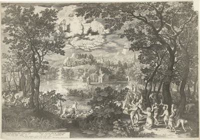 Landschaft mit Martyrium des heiligen Stephanus von Boëtius Adamsz. Bolswert