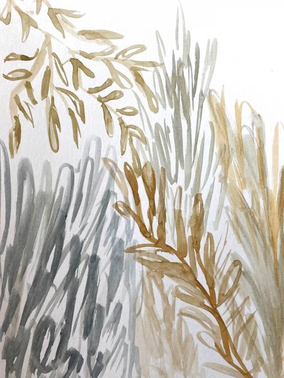 Erdiges botanisches Abstrakt von Breanna Megan Studio