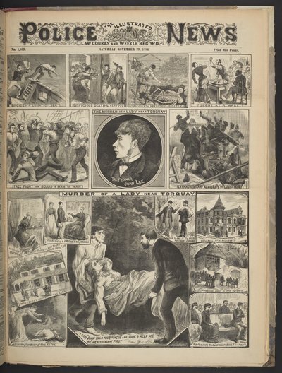 Titelseite der Illustrated Police News, 29. November 1884 von British School