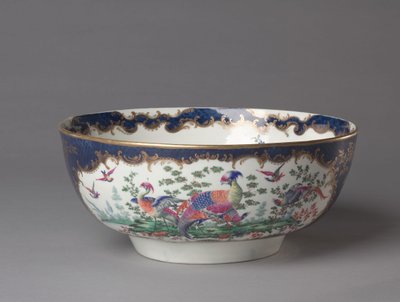 Bowle, Worcester Porzellanmanufaktur, ca. 1770 von British School