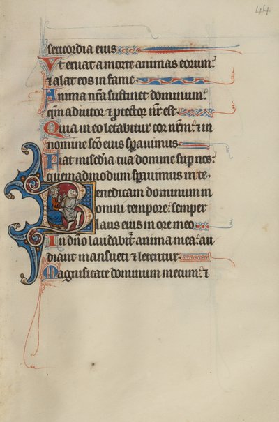 Initial B: David spielt den Narren vor Achisch, König von Gat von Bute Master
