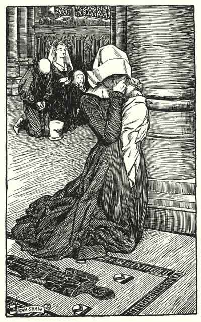Illustration für The Cloister and The Hearth von Charles Reade (Lithografie) von Byam (after) Shaw
