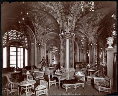 Der Teesalon im Hotel Prince George, 1907 von Byron Company