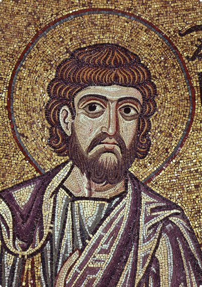 Der Prophet Sacharja (Detail) der Innenmosaiken in der St. Markus Basilika, 12. Jahrhundert von Byzantine Byzantine
