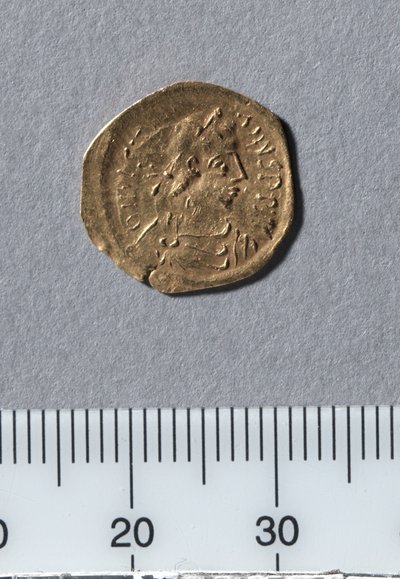Halber Tremissis von Justinian I., Konstantinopel, 527-565 (Gold) von Byzantine School