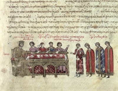 Vorhersagen über den Kaiser Michael II. (820-829) aus Kapitel III des Madrid Skylitzes von Byzantine School