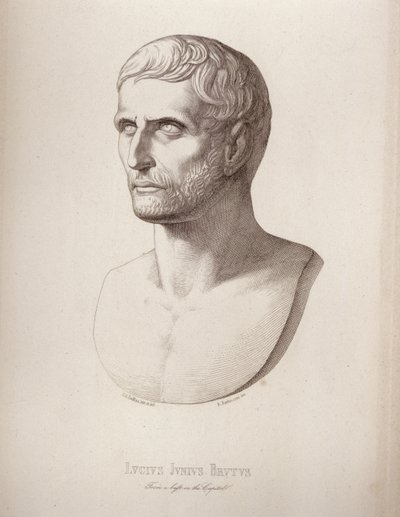 Porträt von Lucius Junius Brutus, graviert von B.Barloccini, 1849 von C.C Perkins