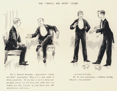 Der "Jekyll und Hyde"-Wahn (Lithografie) von C.J. Taylor