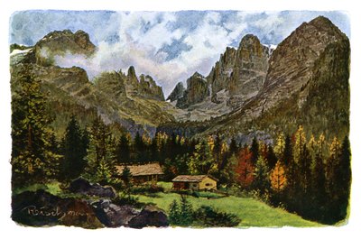 See Nambino und die Brentagruppe, Tirol, 1901 von CM Reisch
