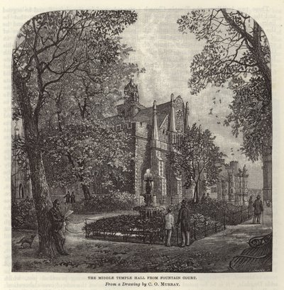 Middle Temple Hall vom Fountain Court von C.O. Murray