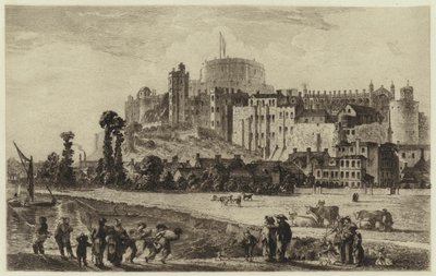 Schloss Windsor im achtzehnten Jahrhundert (Stich) von C.O. Murray