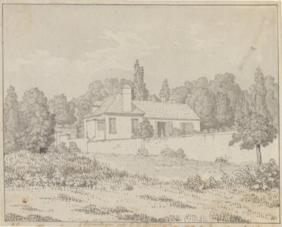 Das Haus von Jean Jacques Rousseau im Schlossgarten von Ermenonville von Christoffer Wilhelm Eckersberg