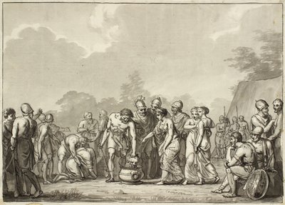 Die Königin der Massageten, Tomyris, lässt den Kopf des Cyrus in ein Blutbecken werfen von Christoffer Wilhelm Eckersberg