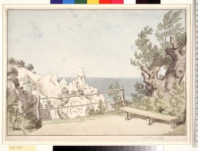 Aussicht von Møns Klint bei Sommerspiret von Christoffer Wilhelm Eckersberg