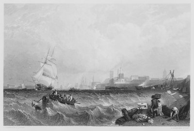 Hafen von Portsmouth, nach dem Bild in der Königlichen Sammlung (Stich) von C. (after) Stanfield