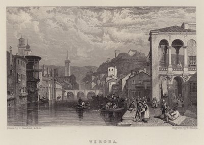 Verona (Farblithografie) von C. (after) Stanfield
