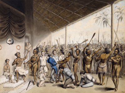 Ein einheimischer Häuptling befiehlt Europäer zu töten, 1817 von C. Bray