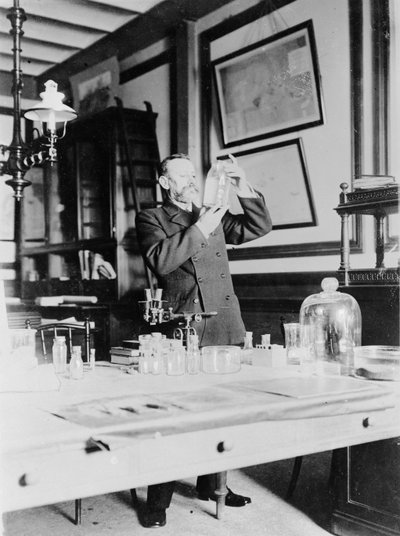 Honoré Charles Grimaldi, Prinz Albert von Monaco in seinem Arbeitszimmer von C. Chusseau Flaviens