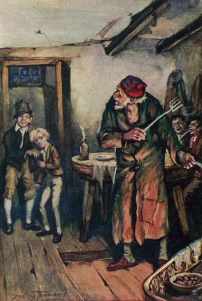 Illustration für Oliver Twist von Charles Dickens (Farblithografie) von C. Dudley (after) Tennant