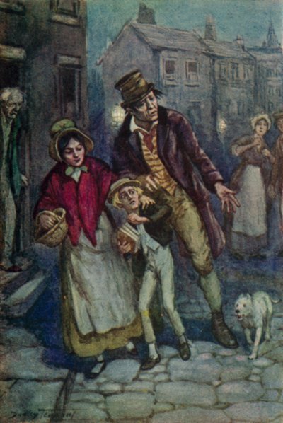 Illustration für Oliver Twist von Charles Dickens von C. Dudley (after) Tennant