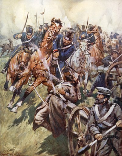 „Kosake und Russe taumelten vom Säbelhieb zerschmettert und zerschlagen“ von C. Dudley Tennant