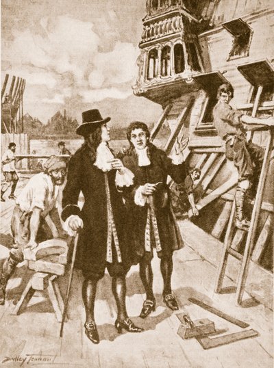 Peter der Große in der Werft von Deptford von C. Dudley Tennant