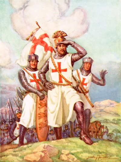 Der löwenherzige König im Heiligen Land (Farblithografie) von C. Dudley Tennant