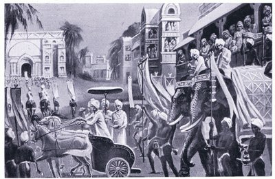 Prasenajit von Kosala (oudh) besucht 520 v. Chr. von C. Hargrave Martin