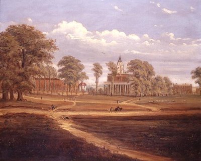 Blick über Clapham Common in Richtung North Side und The Pavement von C. Norris