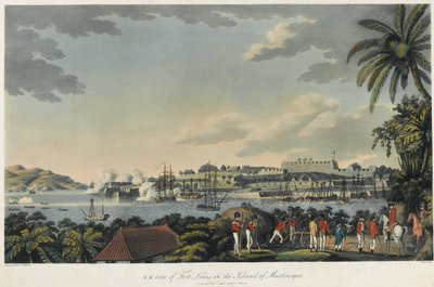 Nordostansicht von Fort Louis auf der Insel Martinique von C. Willyams