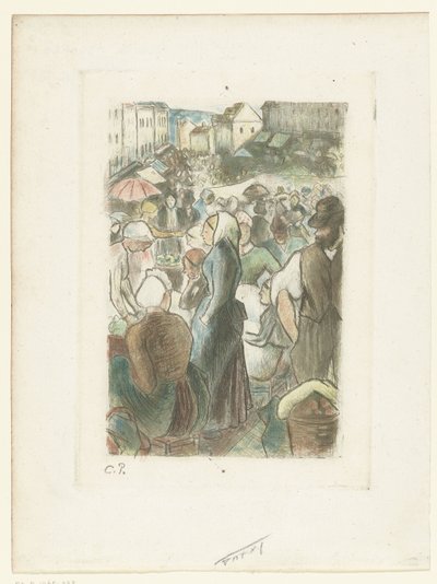 Markt in Gisors von Camille Jacob Pissarro