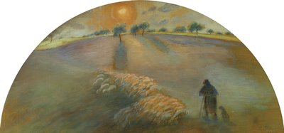 Hirte und Schafe, 1890 von Camille Jacob Pissarro
