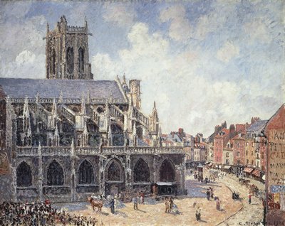 Die Kirche Saint Jacques in Dieppe im Morgensonne; L