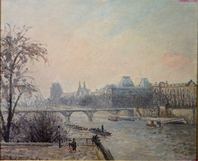 Die Seine und der Louvre von Camille Jacob Pissarro
