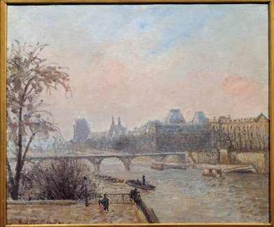 Die Seine und der Louvre im Jahr 1903 von Camille Jacob Pissarro