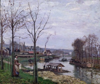 Das Waschhaus, Pontoise Port-Marly, 1872 von Camille Jacob Pissarro