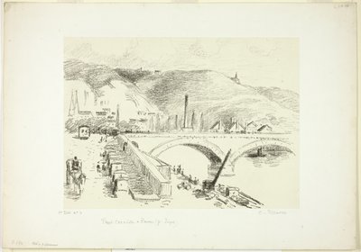Brücke in Rouen: Pont Corneille von Camille Pissarro