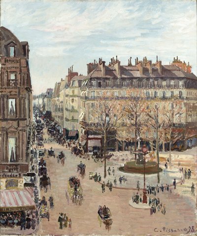 Die Rue Saint-Honoré von Camille Pissarro