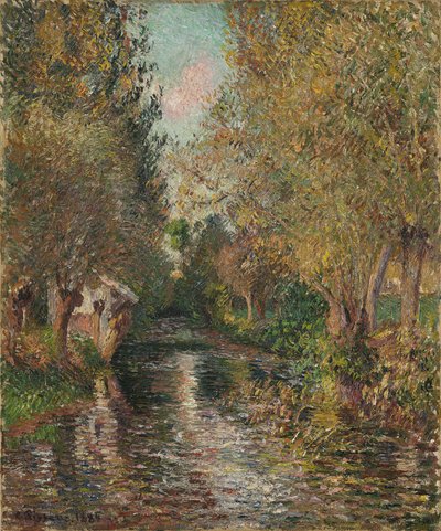 Le lavoir de Bazincourt von Camille Pissarro