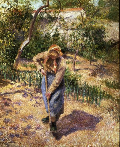 Bäuerin beim Graben von Camille Pissarro
