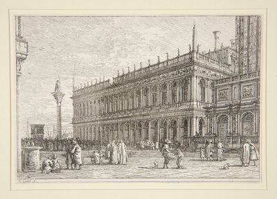 La Libreria. V., aus der Serie Vedute (Ansichten) von Canaletto (Giovanni Antonio Canal)