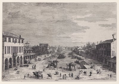 Mestre, aus der Serie Vedute (Ansichten) von Canaletto (Giovanni Antonio Canal)